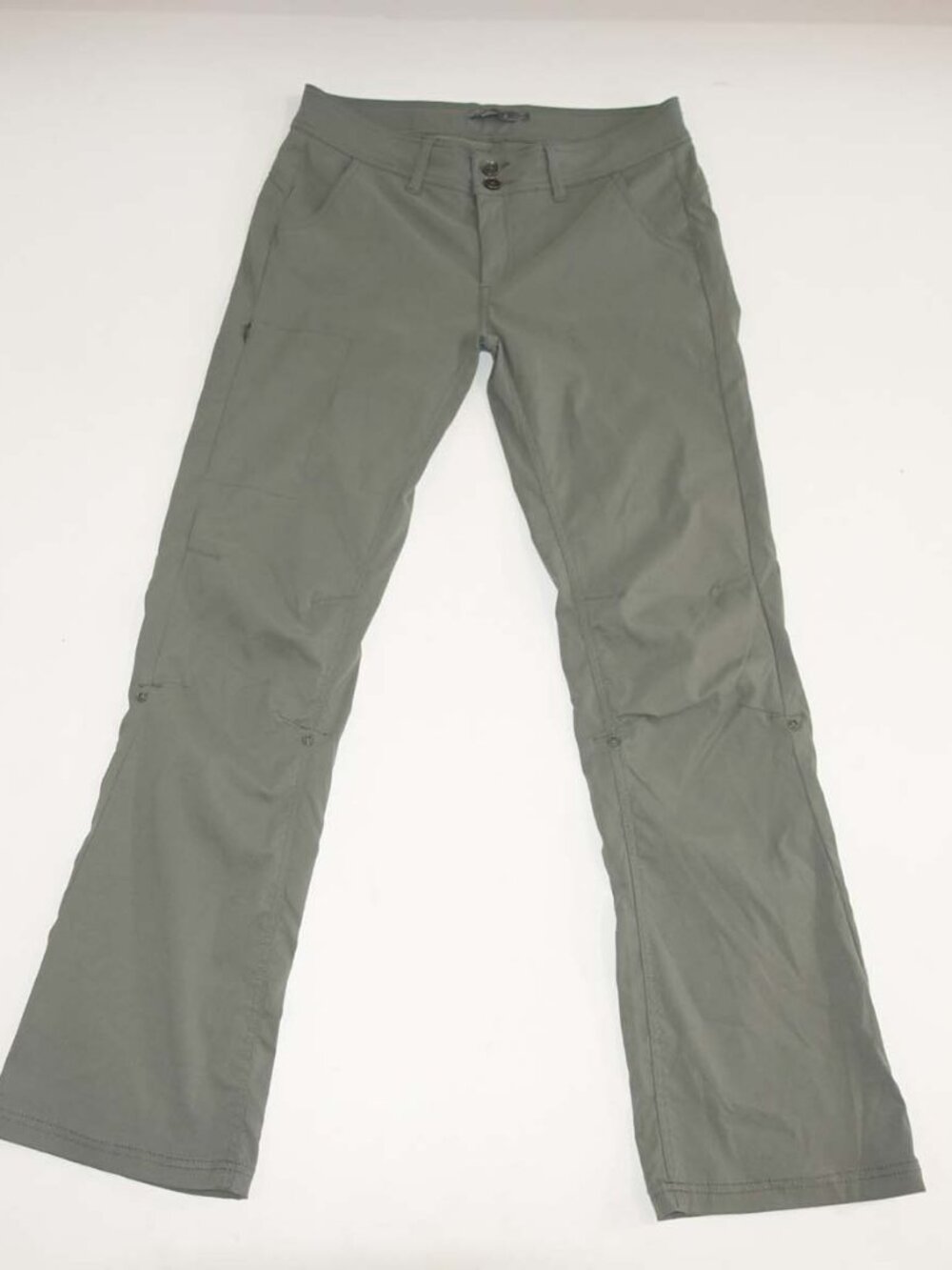 Prana Women's Halle Low Rise Boot Cut Pants Size 8 Green 31" Inseam Nylon Hiking